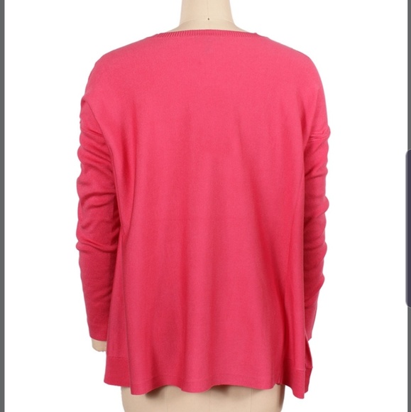 Eileen Fisher Tencel Lyocell Sweater in Cherry Lan - Picture 3 of 8